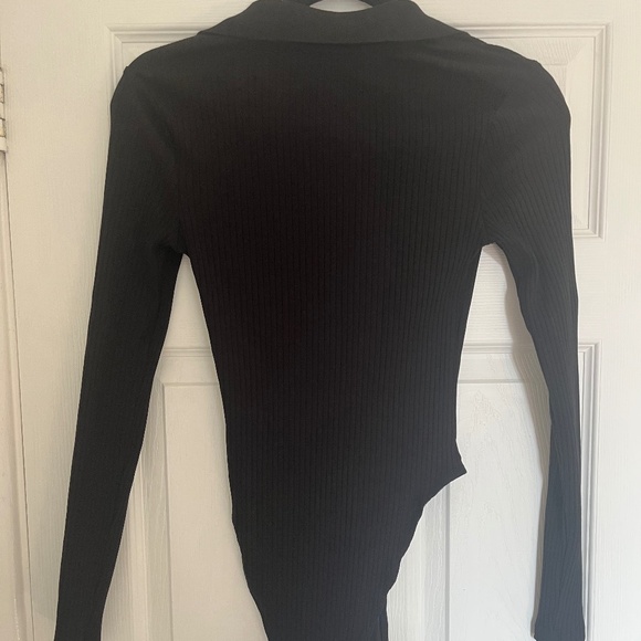 Zara Black Long Sleeve Bodysuit - Picture 5 of 6
